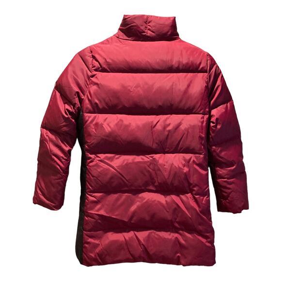 Vince Women's Asymmetrical Zip Puffer Jacket Size S Burgundy Red - Picture 3 of 6